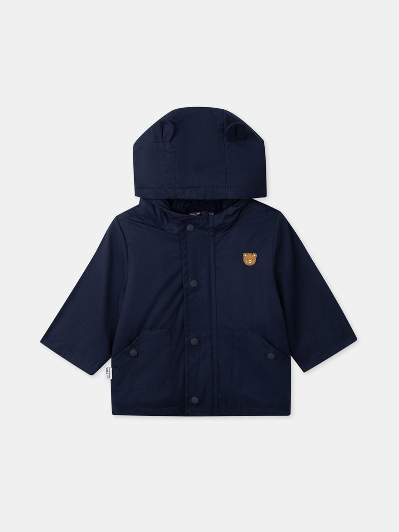 Parka 3 en 1 azul marino Bebé Chico