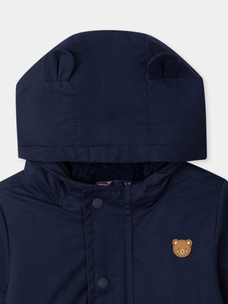 Parka 3 en 1 azul marino Bebé Chico