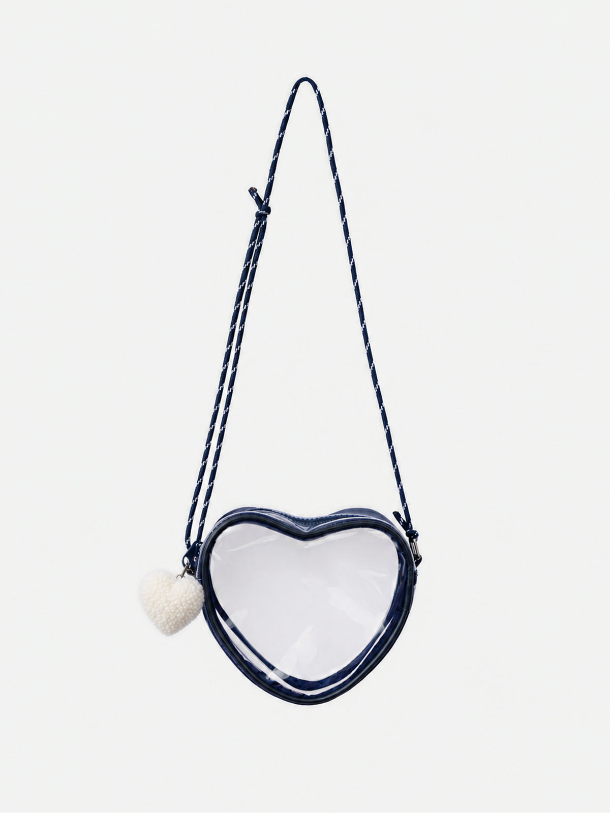 Bolso Corazón Transparente con Charm Corazón para Niñas