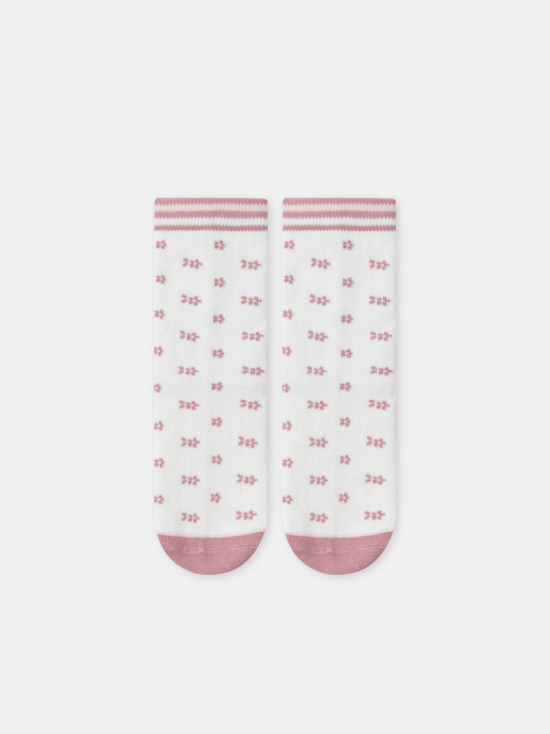 Pack de 5 calcetines rosas pingüinos Chica