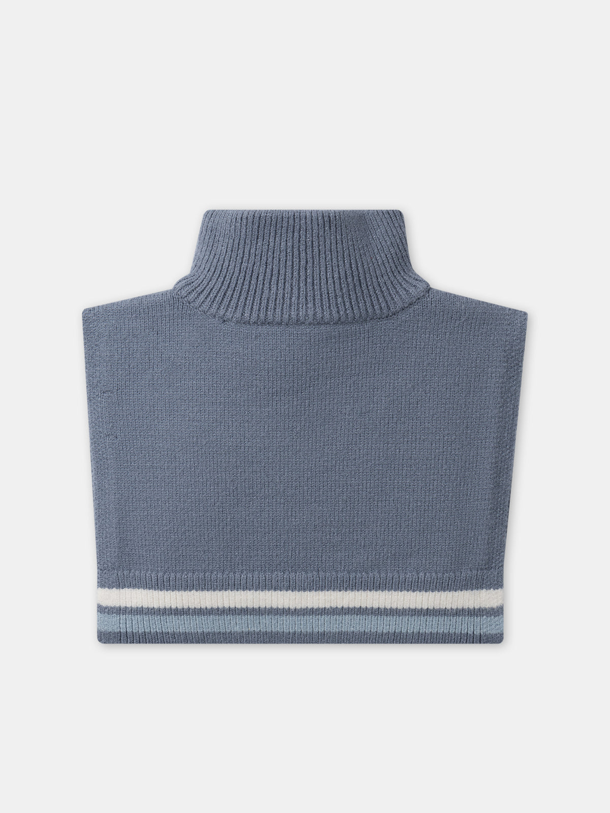 Plastrón azul grisáceo con bordado corazón Chica