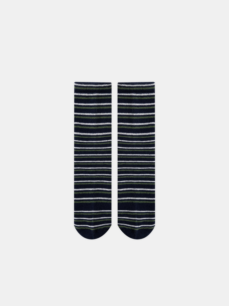 Lot de 5 paires de chaussettes à rayures ou unies Garçon