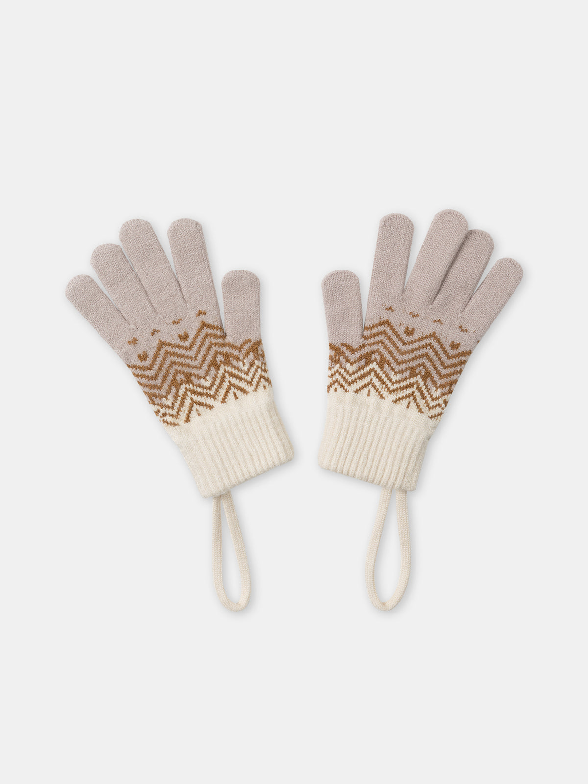 Guantes beige, marrón y crema para niños