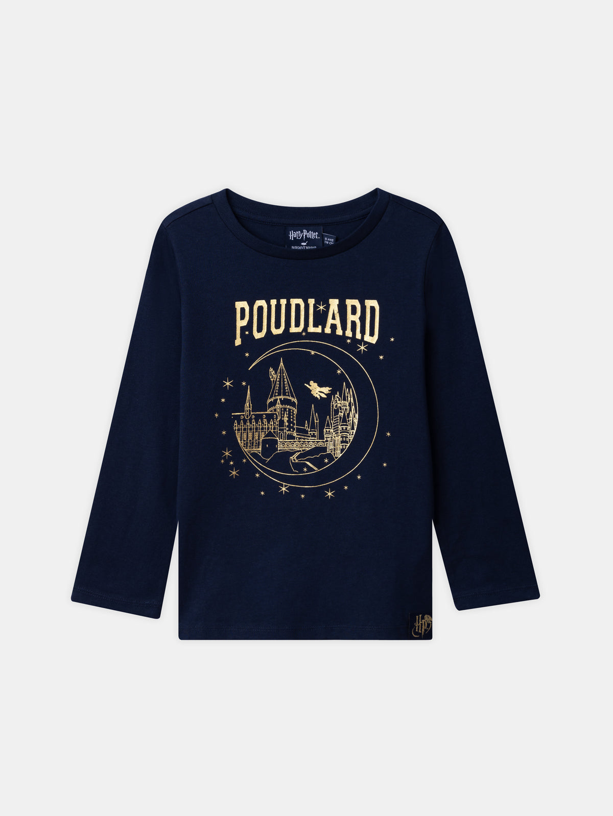 Pijama Harry Potter azul marino impreso "Hogwarts" Niña