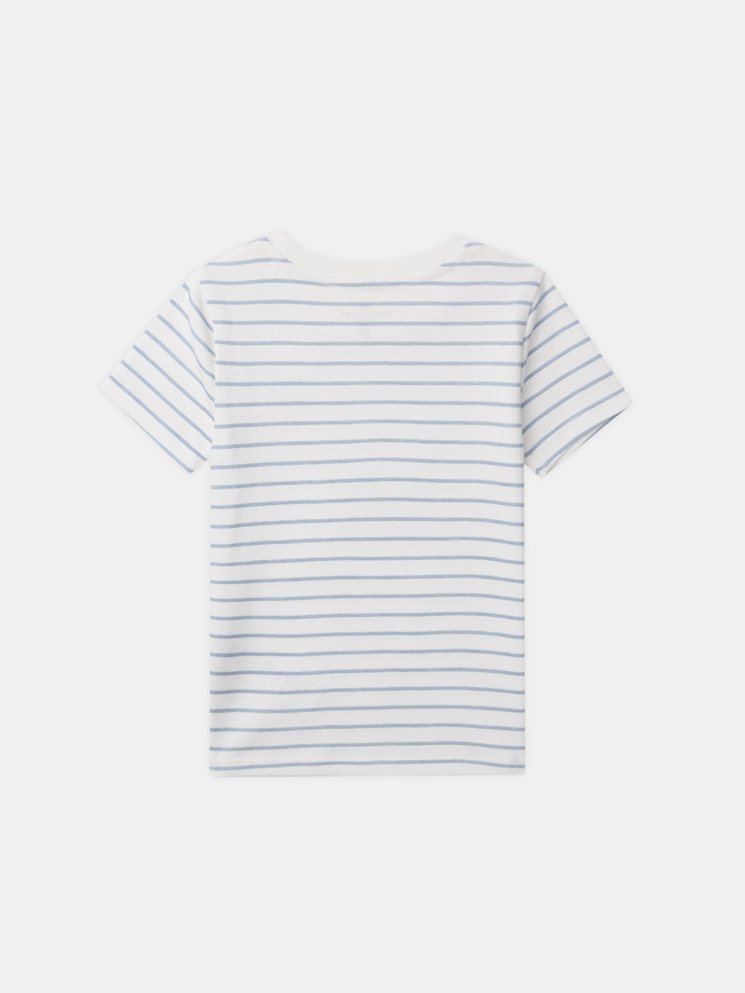 Lote de 2 camisetas ecru con impresión de dragón o rayas azules para niño