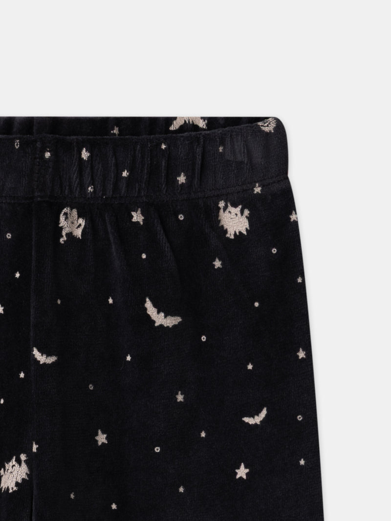 Pyjama d'Halloween noir + ailes de chauve-souris Garçon