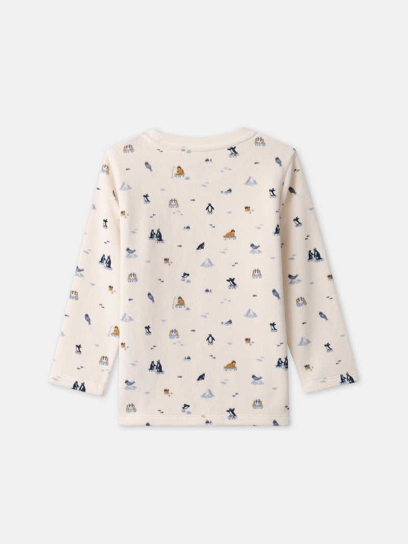 Pyjama écru motif banquise Garçon