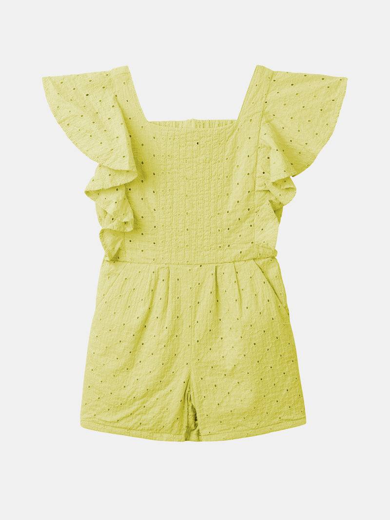 Mono amarillo con brodería inglés Chica