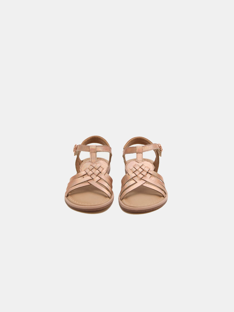 Sandalias rosa dorado niña