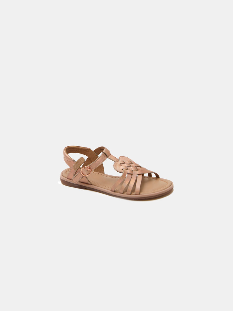 Sandalias rosa dorado niña