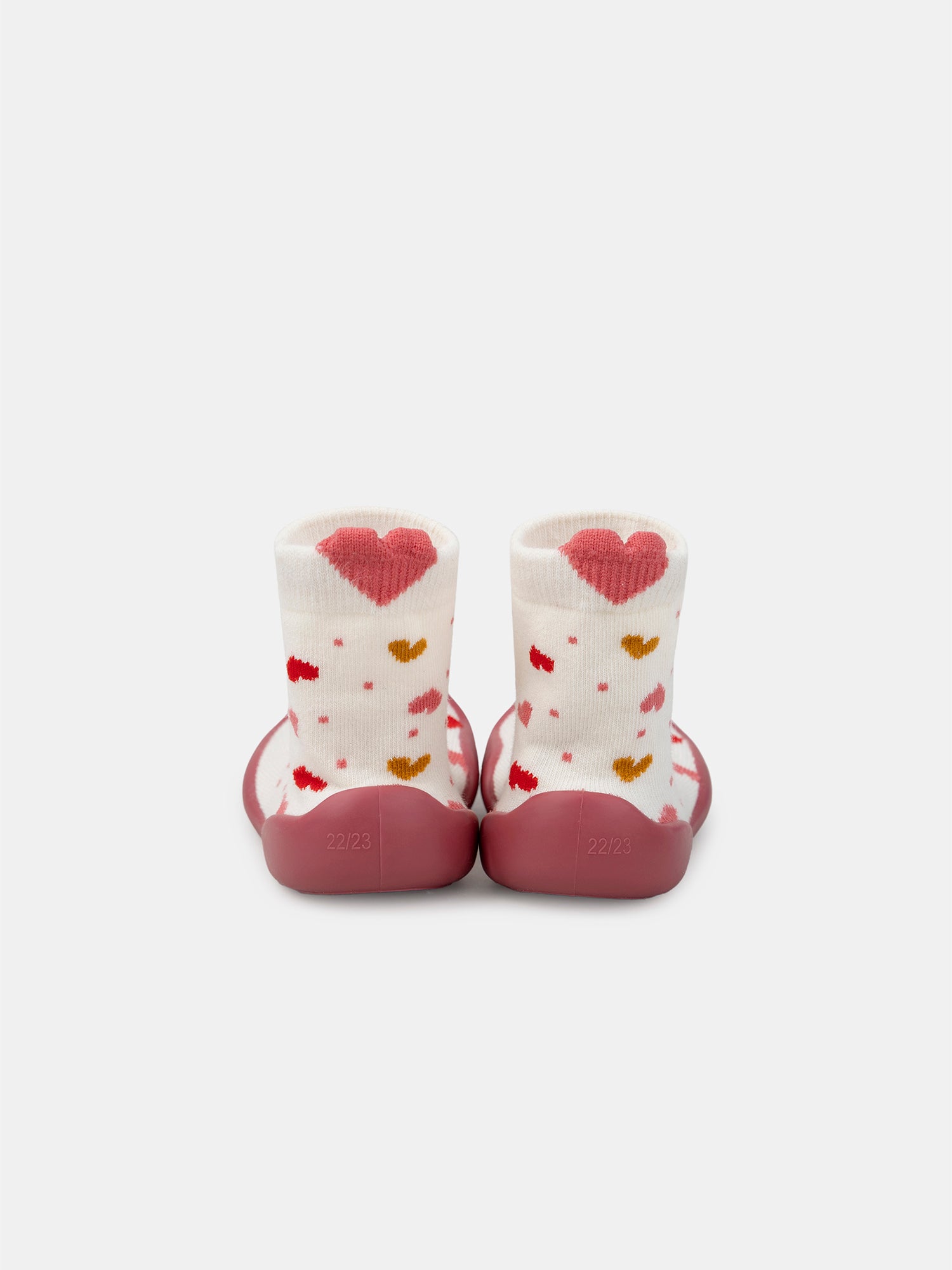 Calcetines ecru con corazón Bebé Niña