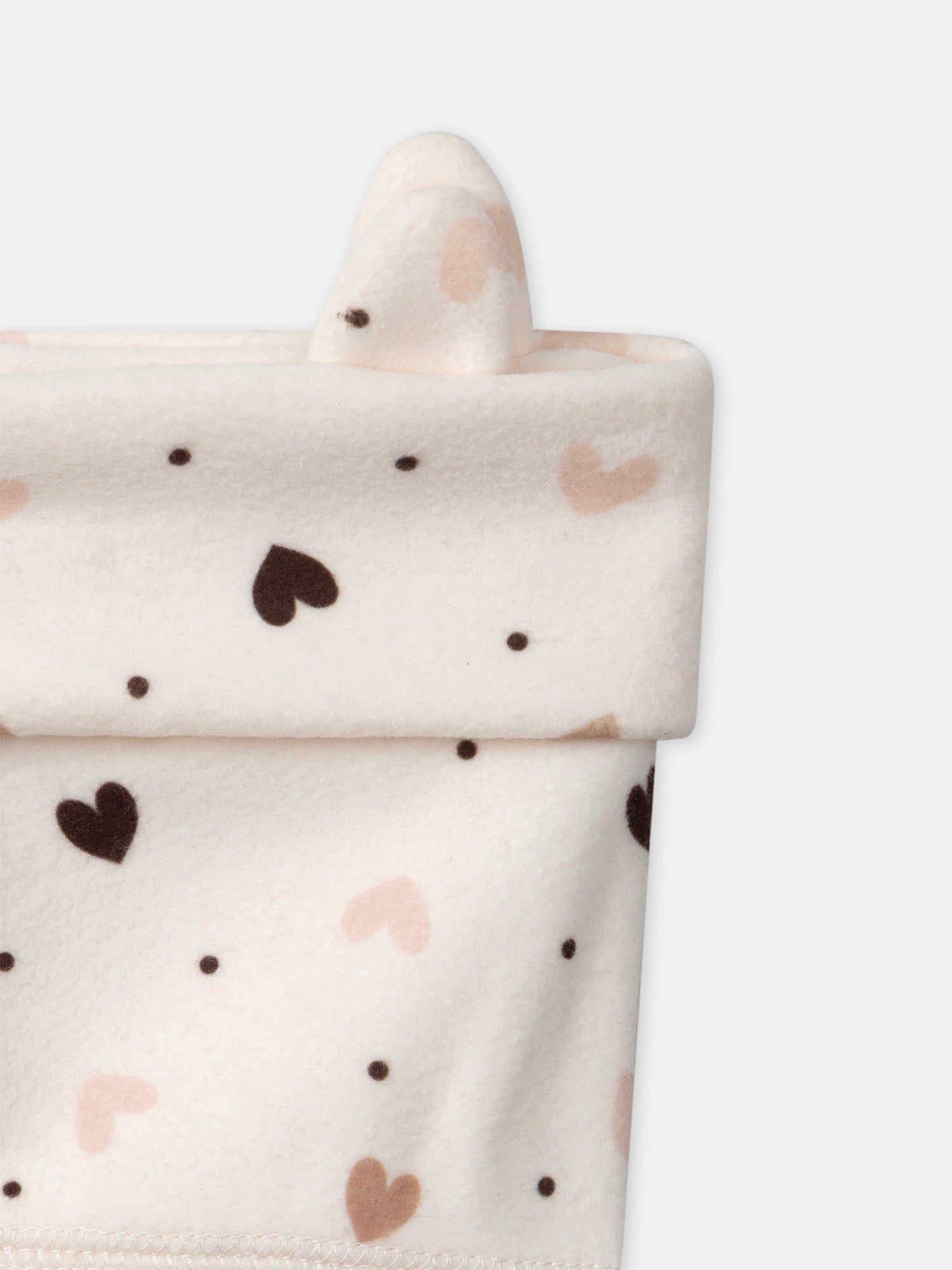 Bota de lluvia ecru con corazón para niñas