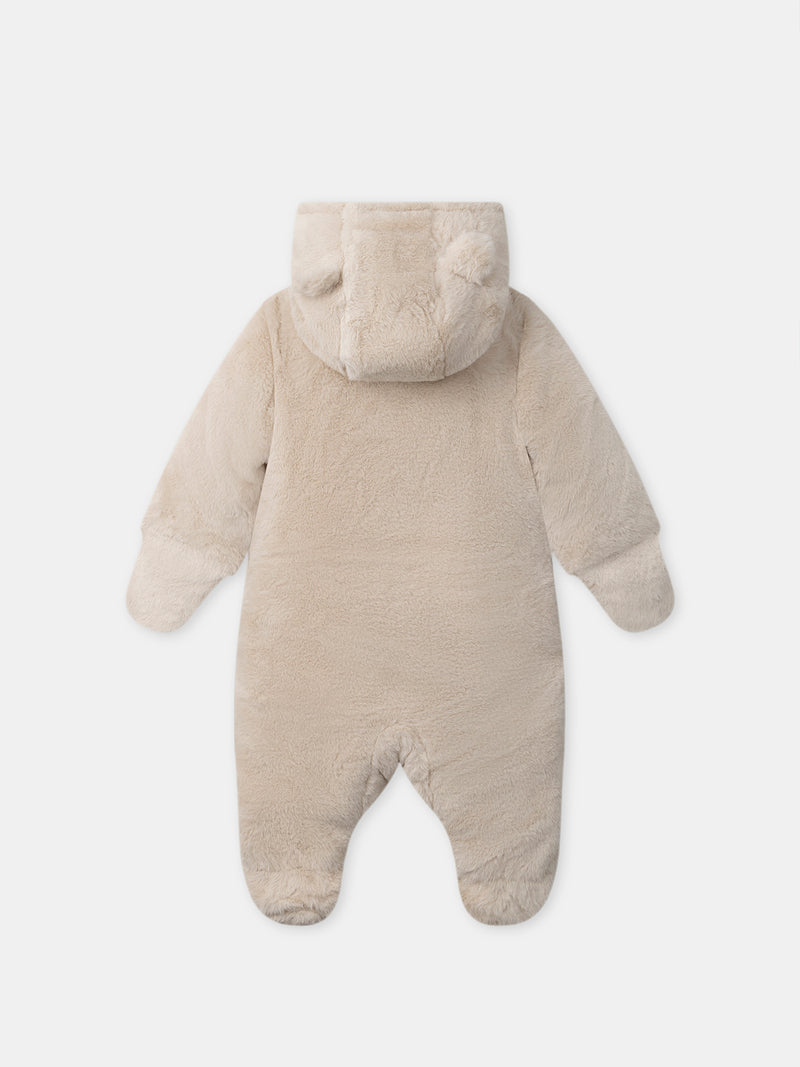 Traje Piloto Beige de Piel Sintética para Recién Nacidos Unisex