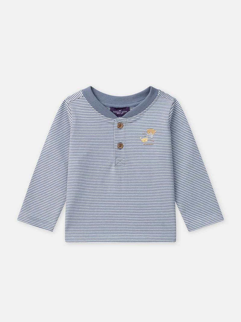 Camiseta de rayas de manga larga para bebé niño