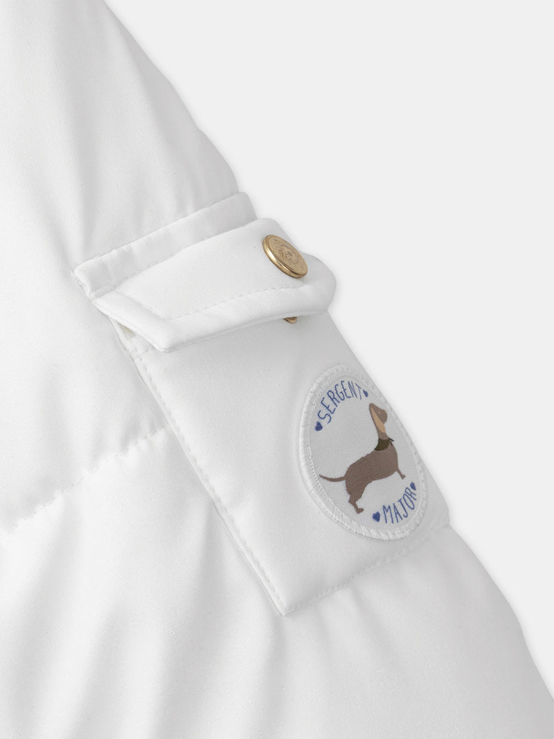 Chaqueta blanca acolchada niña