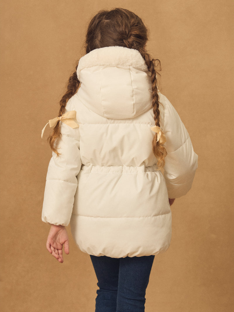 Chaqueta blanca acolchada niña