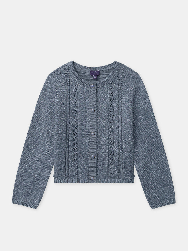 Cardigan Azul Grisáceo para Niñas