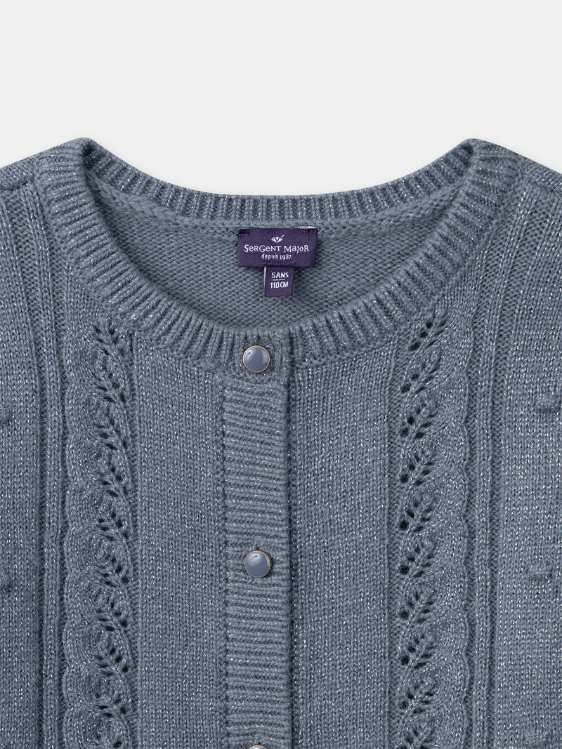 Cardigan Azul Grisáceo para Niñas