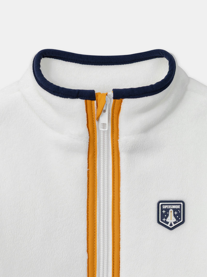 Gilet zippé blanc Garçon