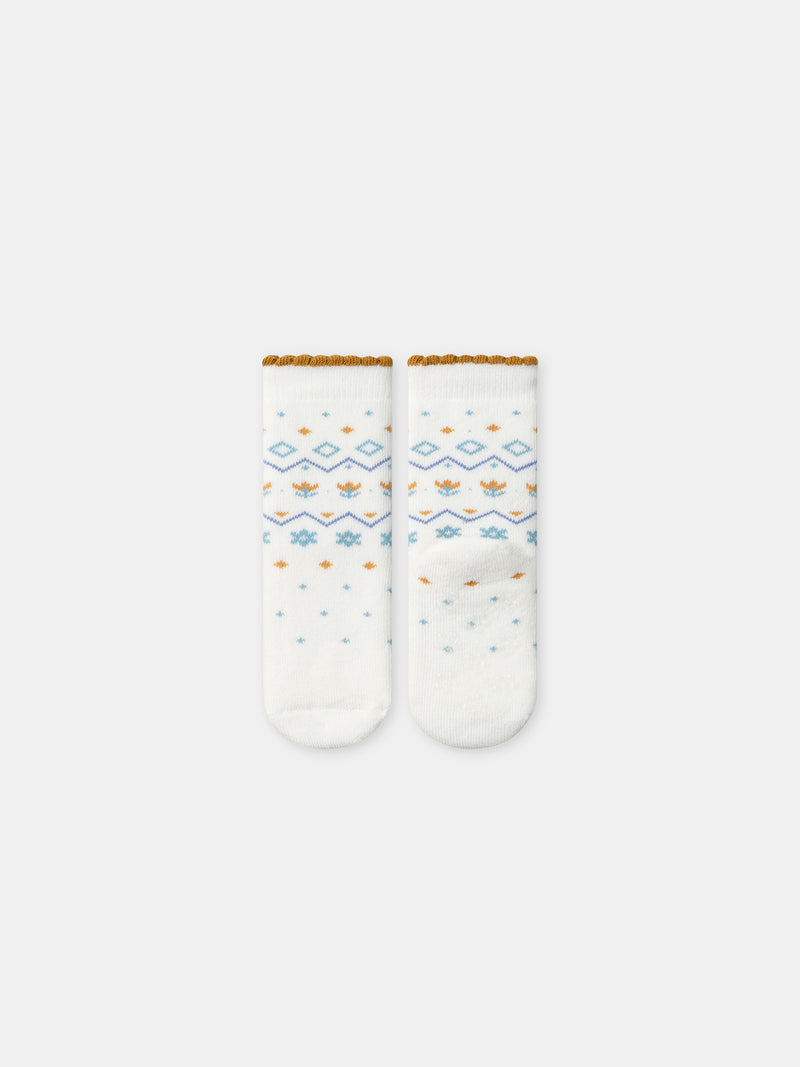 Chaussettes blanches à motifs fleurs Bébé Fille
