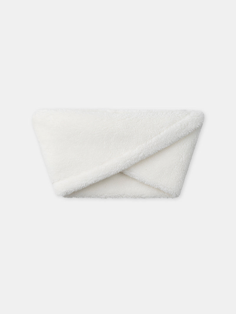Écharpe blanc à broderie chien Fille