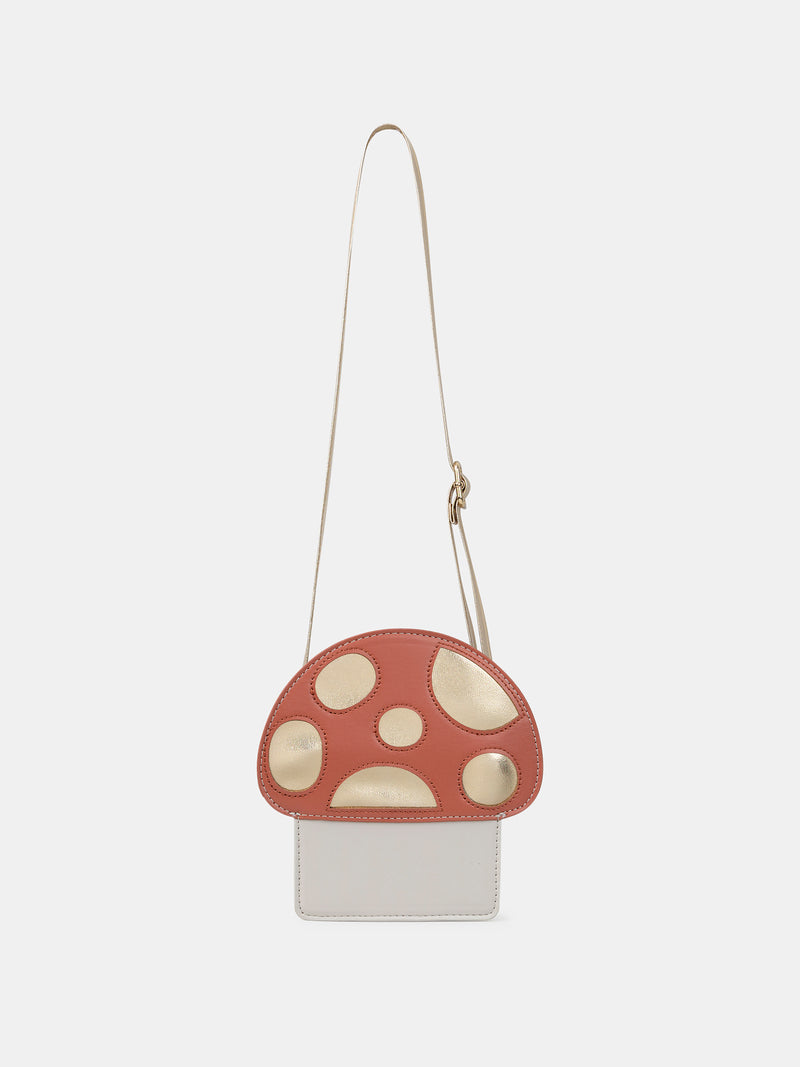 Bolso tricolor de champiñón con bandolera para niñas