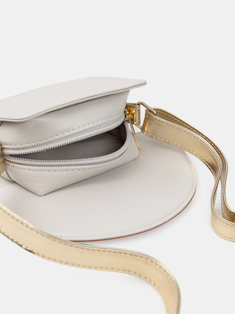 Bolso tricolor de champiñón con bandolera para niñas