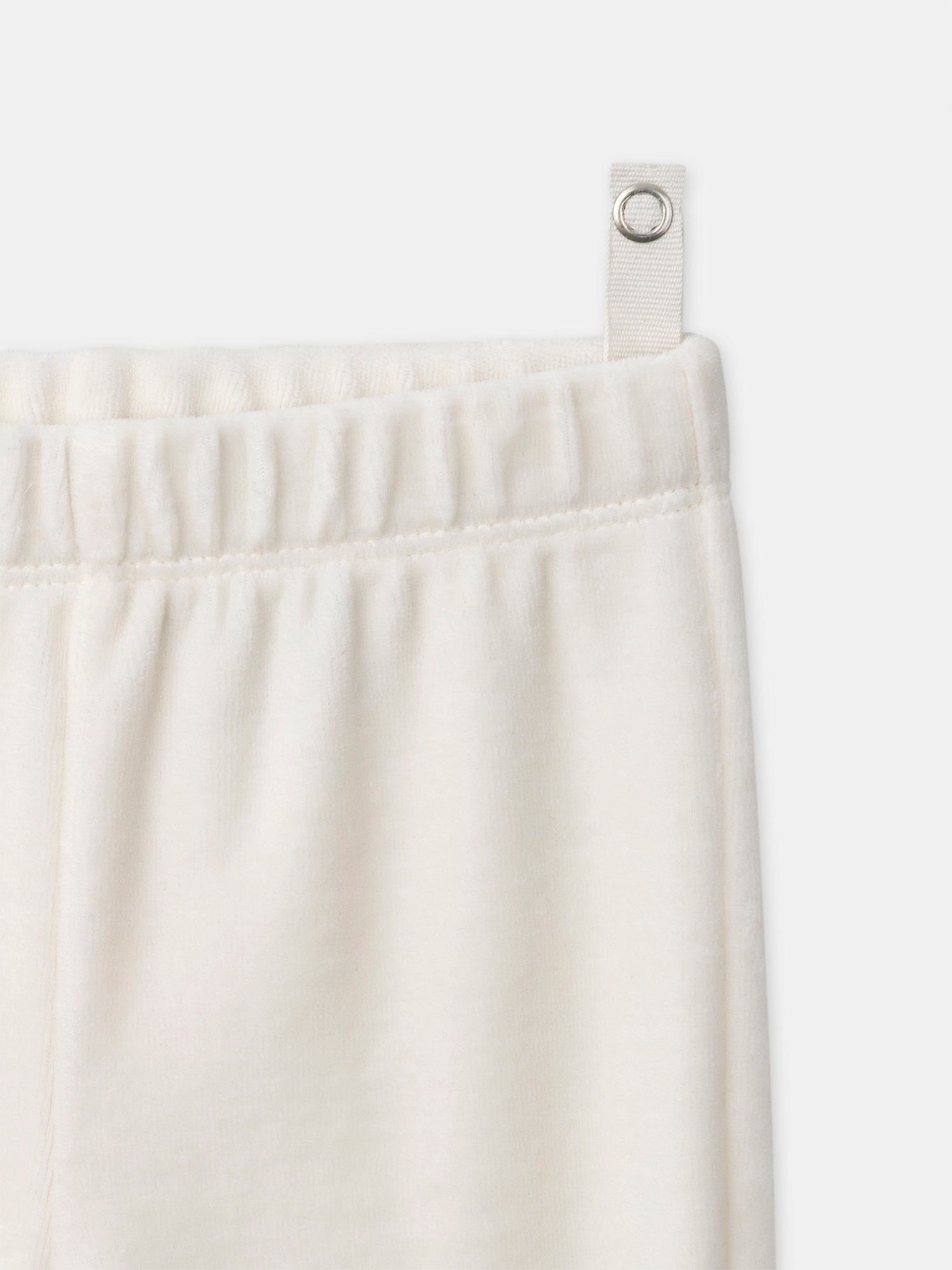 Pijama crudo a rayas y conejo para niño