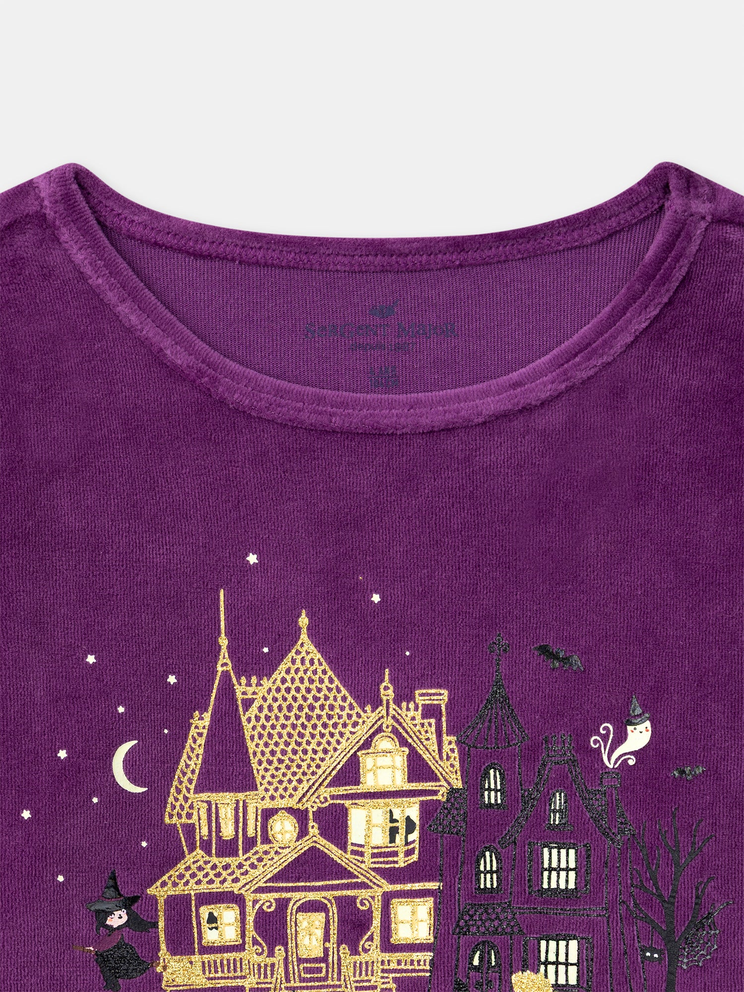 Pijama violeta de terciopelo + Capa para Niña