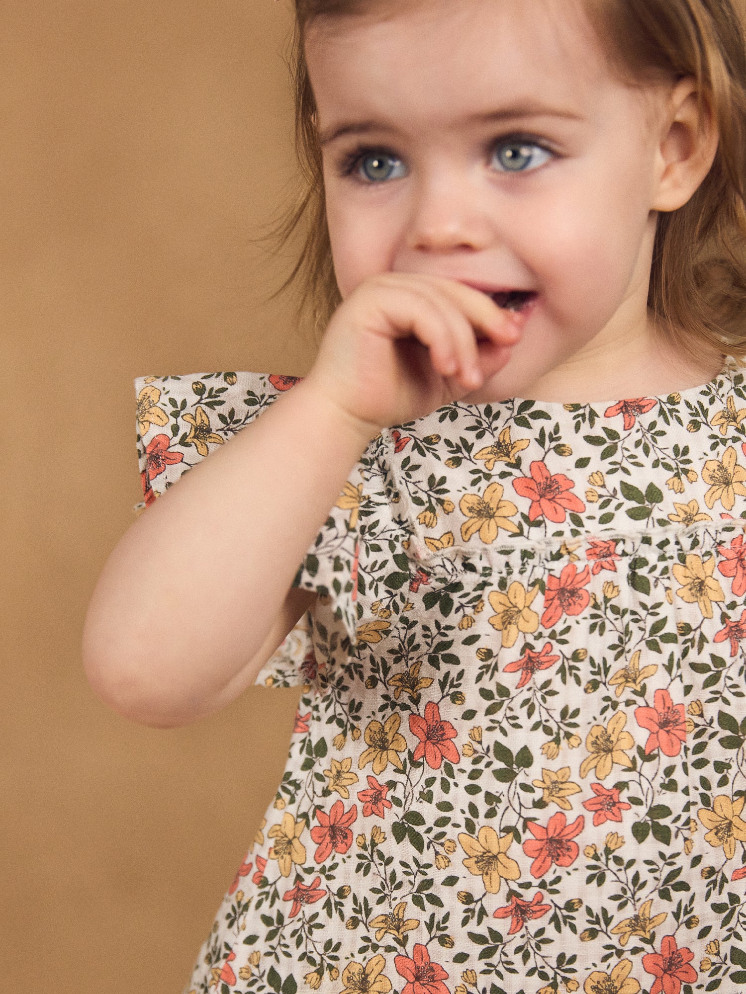 Vestido + Bloomer Estampado Floral para Bebé Niña