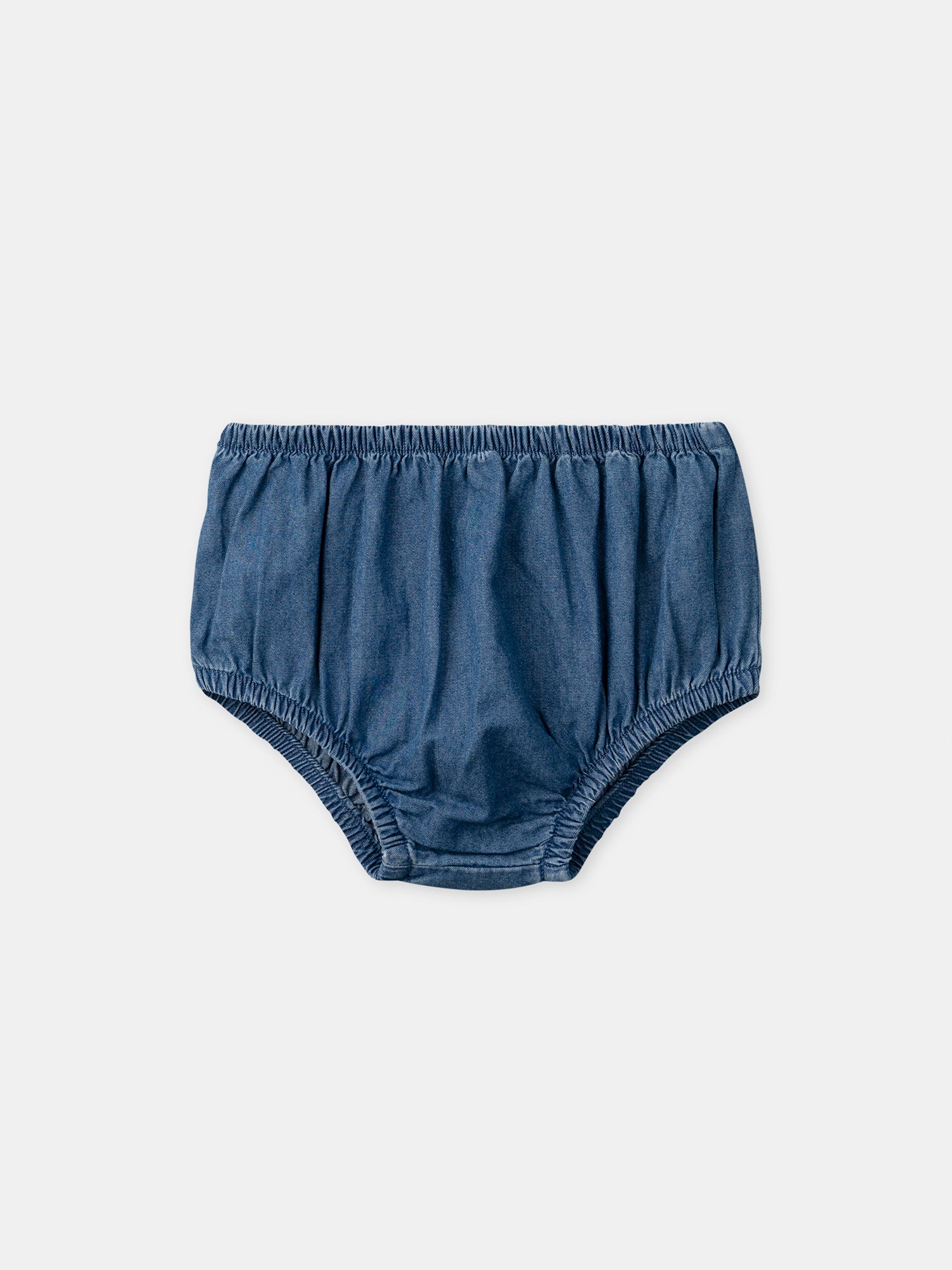 Vestido de denim con bordados de limón para Bebé Chica