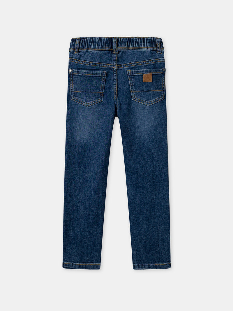 Jeans slim de denim para niños