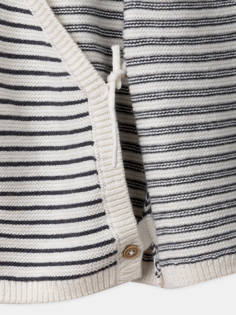 Conjunto de punto con cárdigan + pantalones + calcetines para nacimiento unisex