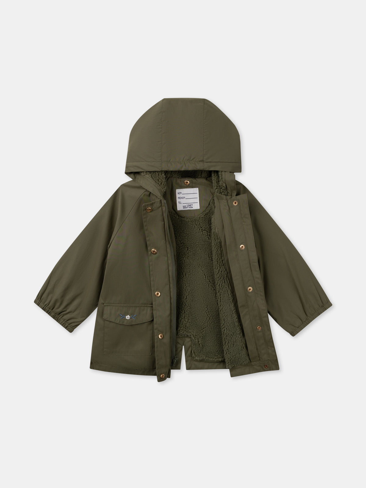 Parka 3 en 1 kaki Bebé Niña