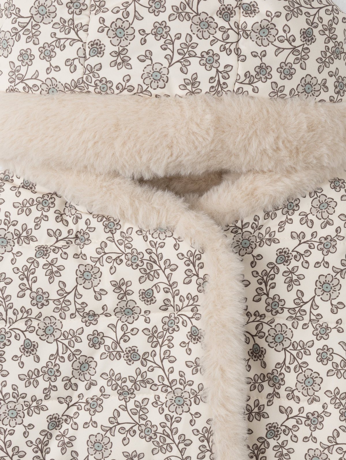 Chaqueta-reversible-imprimida-floral-o-crema-Bebé-Chica