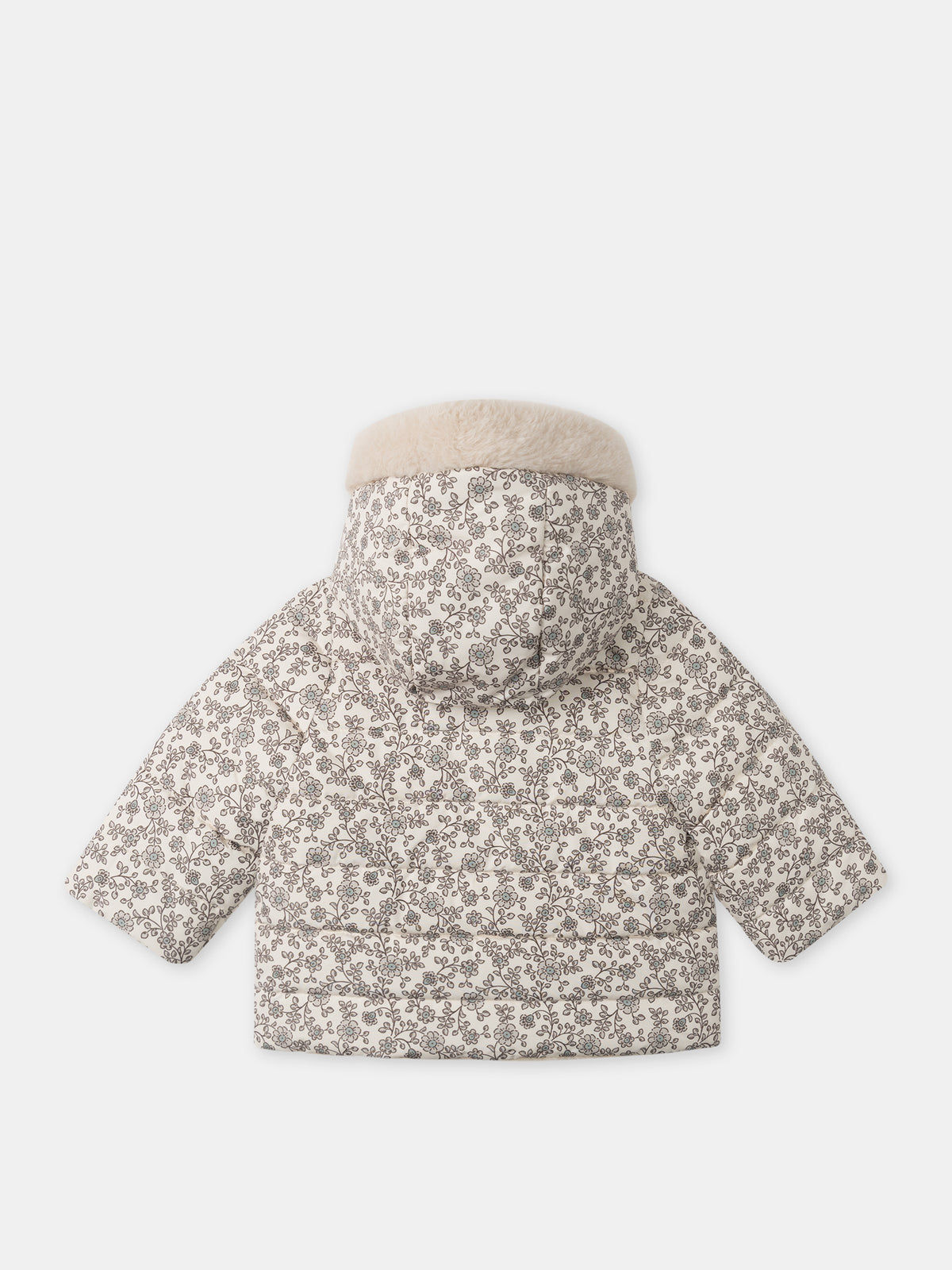 Chaqueta-reversible-imprimida-floral-o-crema-Bebé-Chica