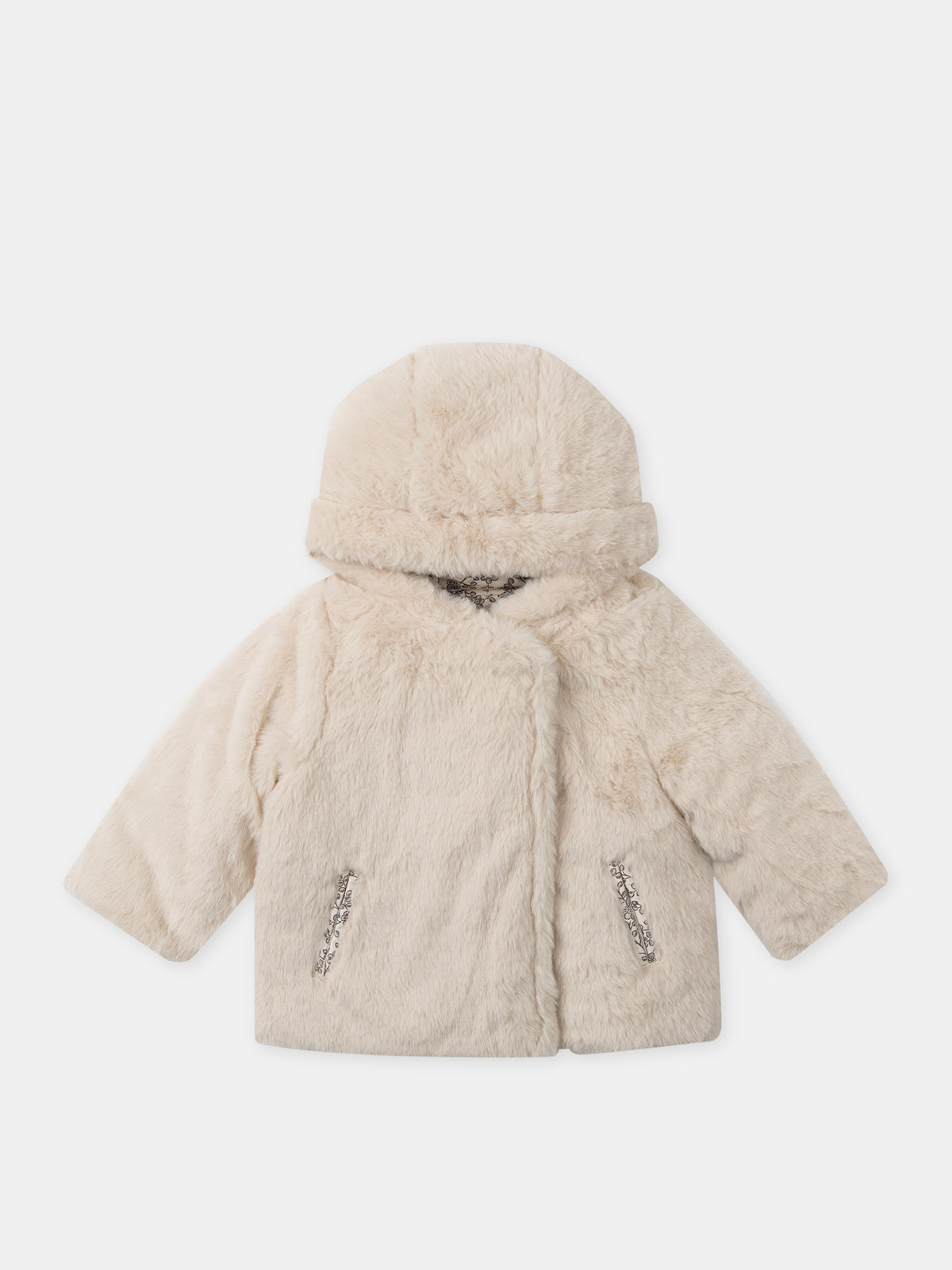 Chaqueta-reversible-imprimida-floral-o-crema-Bebé-Chica