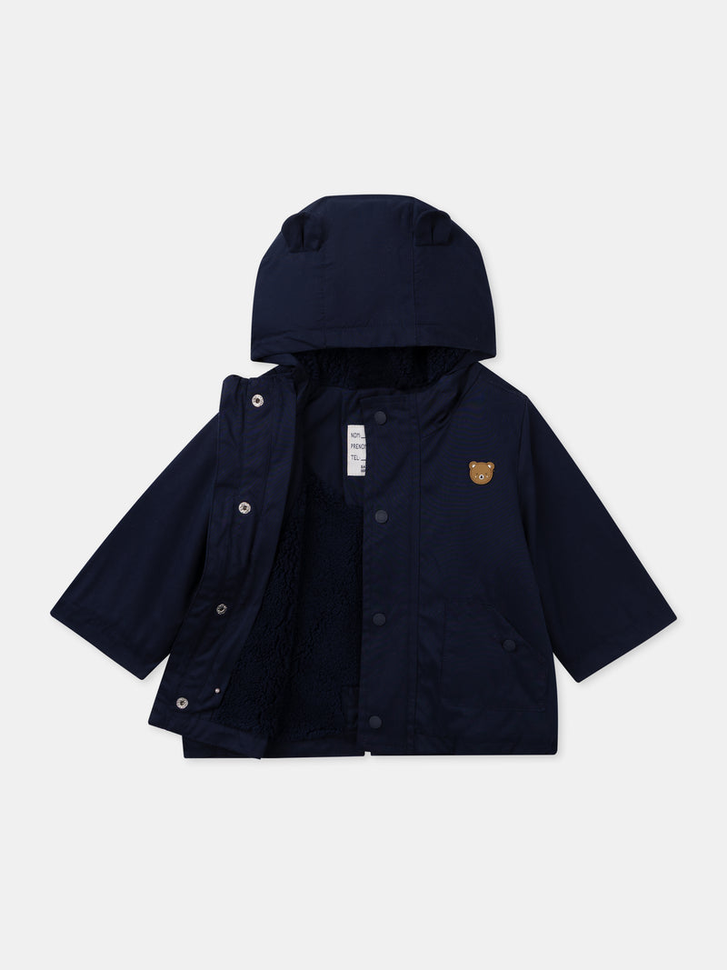 Parka 3 en 1 azul marino Bebé Chico