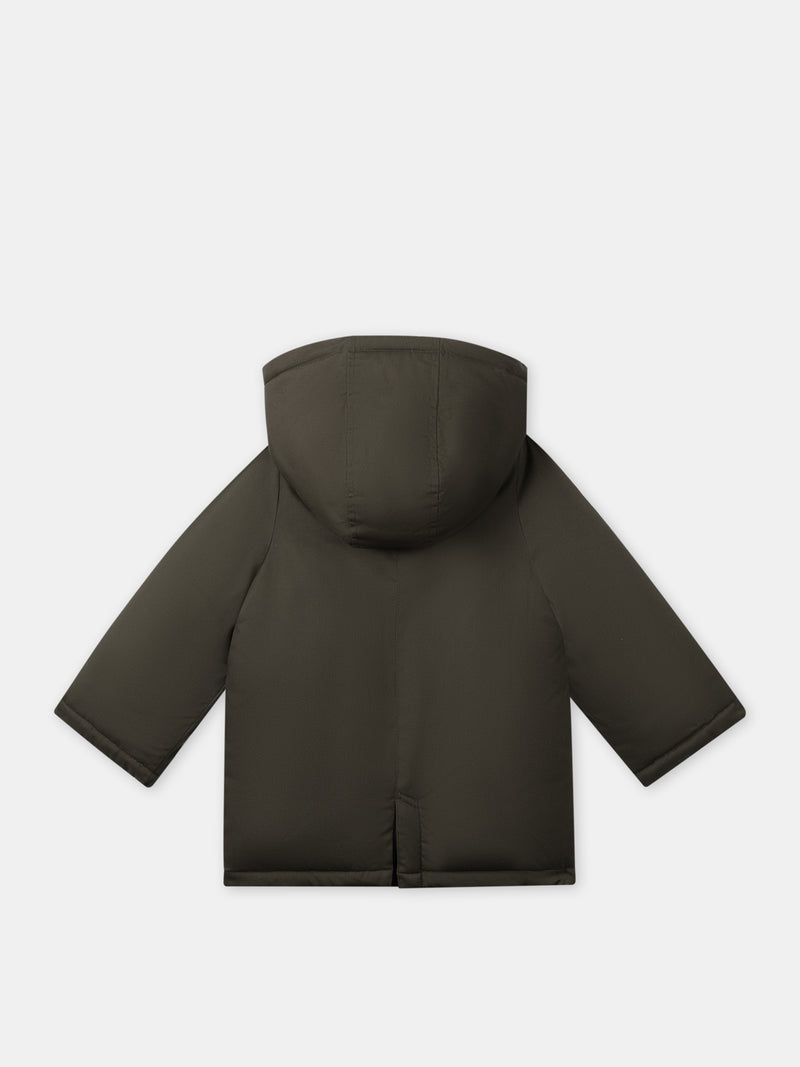 Chaqueta Kaki con Capucha Desmontable Bebé Chico