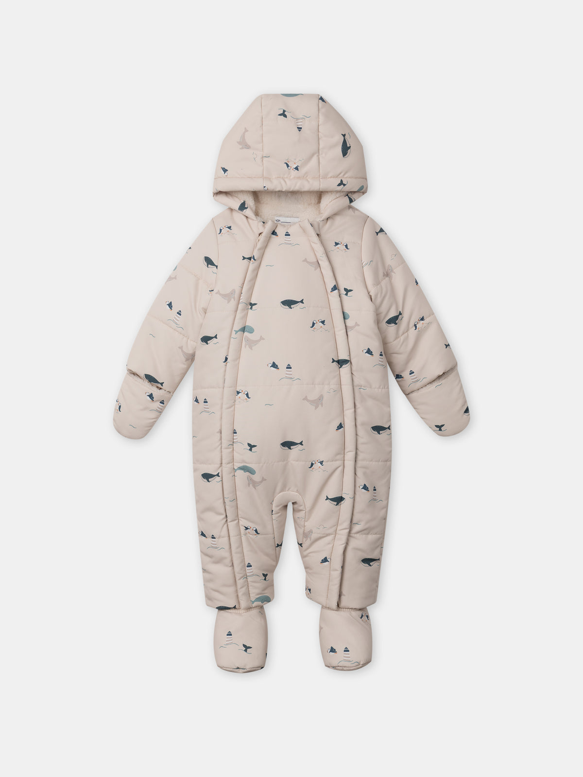 Piloto beige con impresión de animales Bebé Chico