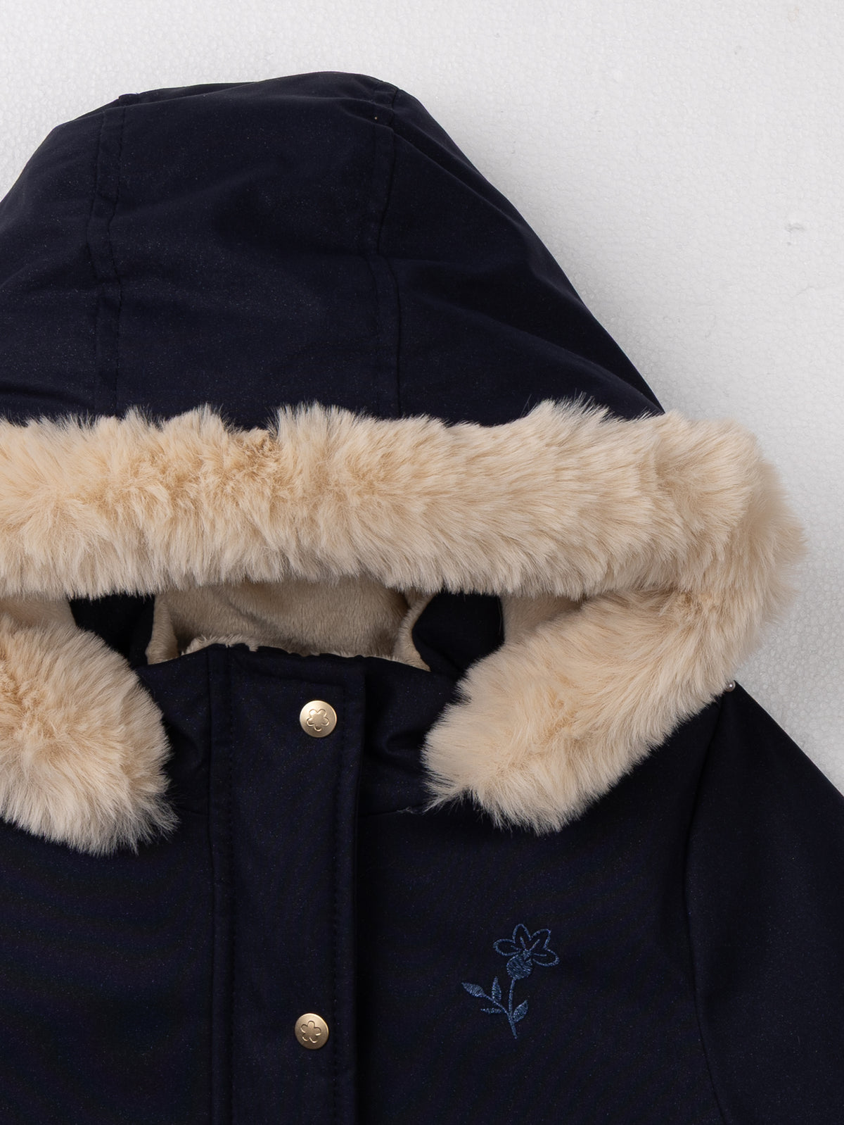 Parka 3 en 1 azul marino brillante para chicas