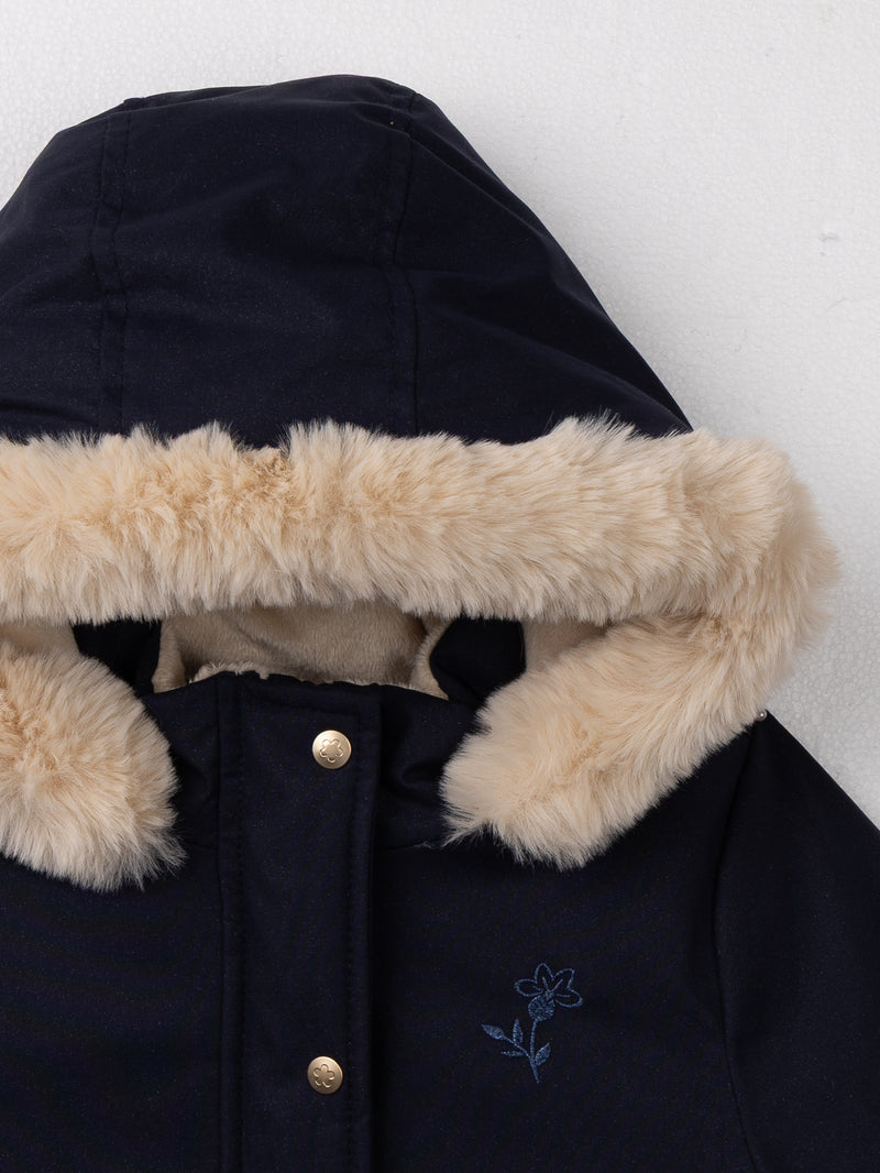 Parka 3 en 1 azul marino brillante para chicas