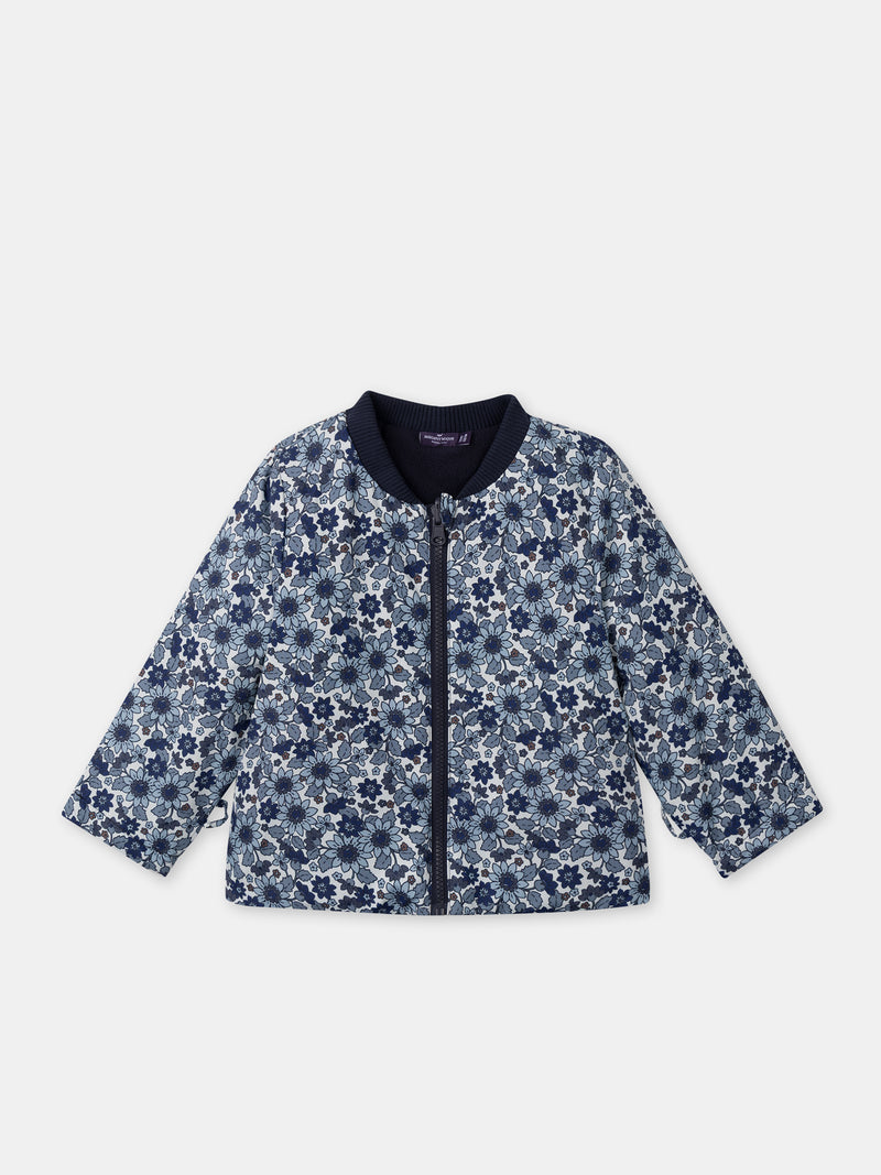 Parka 3 en 1 azul marino brillante para chicas