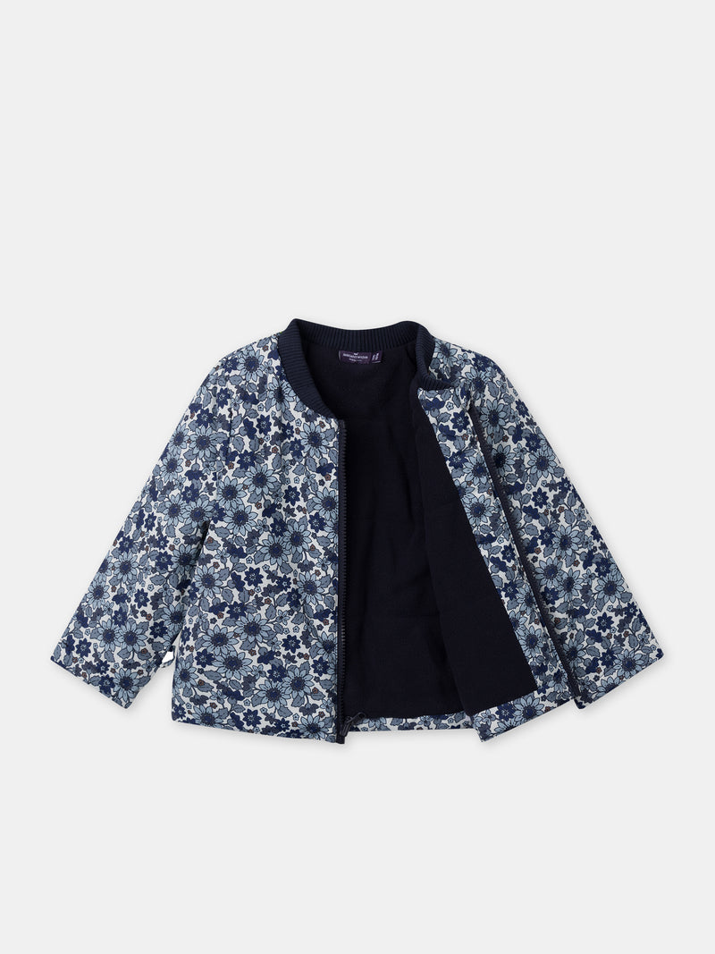 Parka 3 en 1 azul marino brillante para chicas