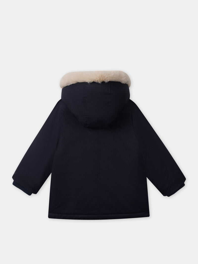 Parka 3 en 1 azul marino brillante para chicas