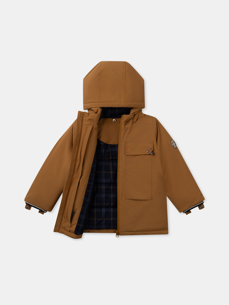 Parka 3 en 1 marrón para Chico