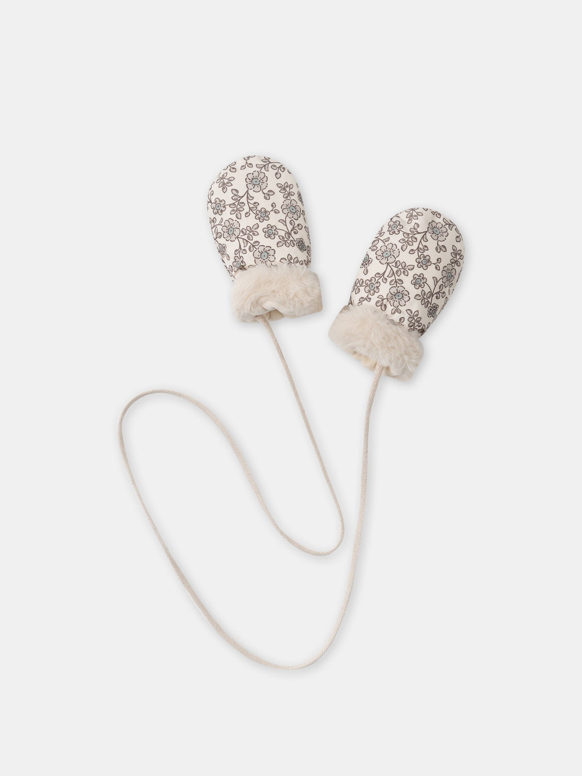 Guantes Impresos Con Flores Bebé Chica