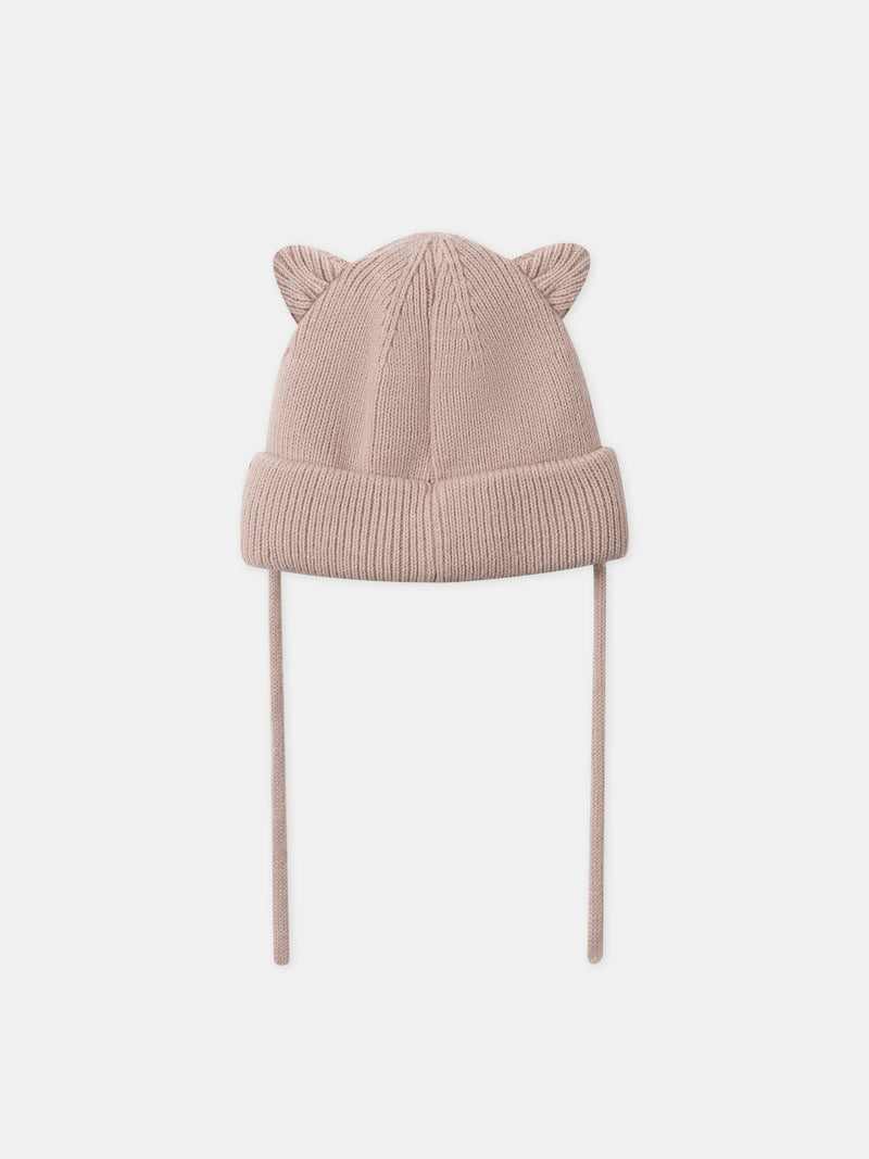 Gorro Rosa Cara de Ciervo Bebé Chica
