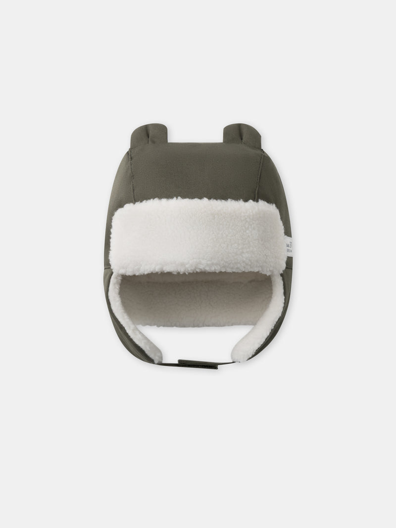 Gorro kaki con orejas 3D para Bebé Chico