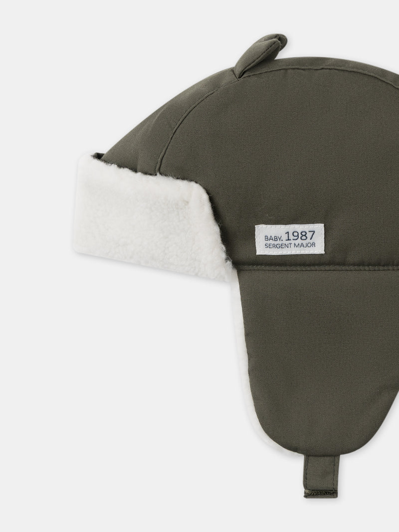 Gorro kaki con orejas 3D para Bebé Chico